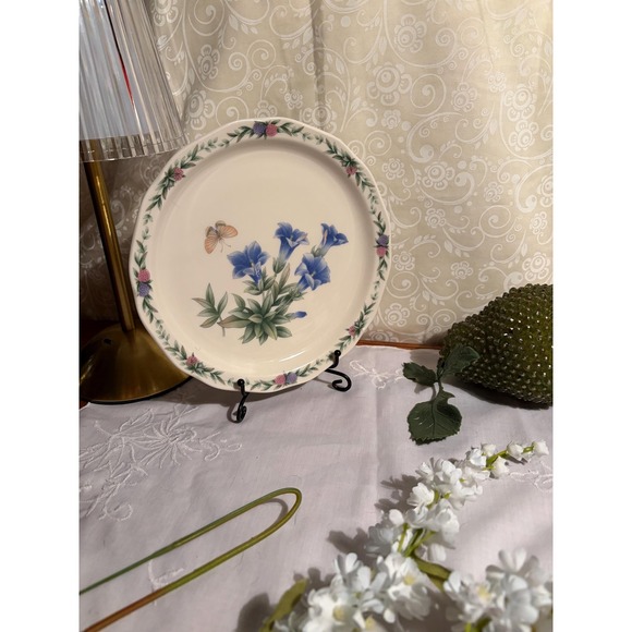 Other - Vintage Noritake Plate, Butterfly Floral Scalloped Porcelain, Replacement China